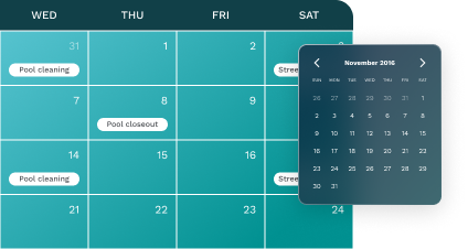 Action items calendar
